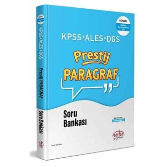 Editör Kpss-Ales-Dgs Prestij Paragraf Soru Bankası Jule Aşlan