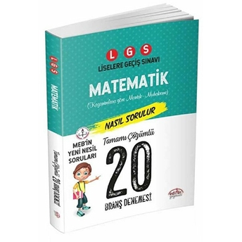 Editör Lgs Matematik Çözümlü 20 Branş Denemesi (Yeni) Kolektif