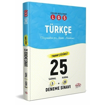 Editör Lgs Türkçe 25 Deneme Sınavı