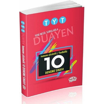 Editör Tyt Duayen Çözümlü 10 Fasikül Deneme Sınavı (Yeni) Kolektif