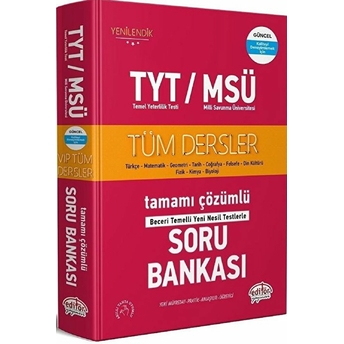 Editör Tyt / Msü Tüm Dersler Çözümlü Soru Bankası Kolektıf