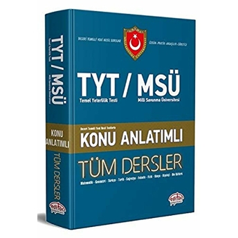 Editör Tyt Msü Tüm Dersler Konu Anlatımlı Kolektıf