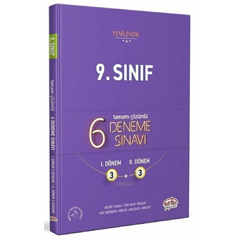 Editör Yayınevi 9. Sınıf 6 (3 3) Deneme Sınavı Tamamı Çözümlü Kolektıf