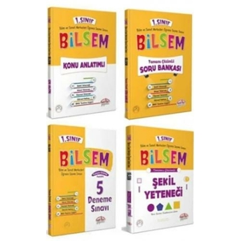 Editör Yayınları 1. Sınıf Bilsem Hazırlık Kitapları 4 Lü Set Komisyon