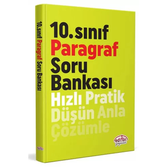 Editör Yayınları 10. Sınıf Paragraf Soru Bankası Komisyon