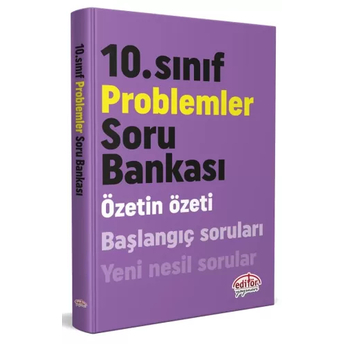 Editör Yayınları 10. Sınıf Problemler Soru Bankası Komisyon