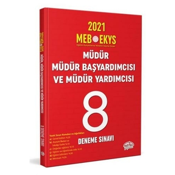 Editör Yayınları 2021 Ekys Meb Müdür Ve Müdür Başyardımcısı 8 Deneme Komisyon