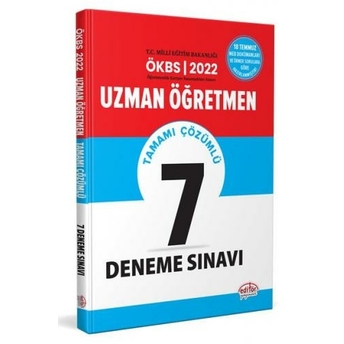 Editör Yayınları 2022 Uzman Öğretmen Tamamı Çözümlü 7 Deneme Sınavı Komisyon