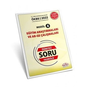 Editör Yayınları 2022 Uzman Ve Başöğretmen Modül 4 Eğitim Araştırmaları Ve Ar-Ge Çalışmaları Özet Ve Öğretici Soru Fasikülü Komisyon