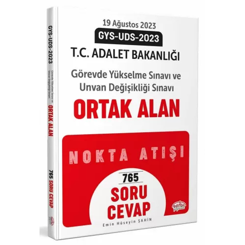 Editör Yayınları 2023 Adalet Bakanlığı Gys-Uds Ortak Alan Soru-Cevap Komisyon