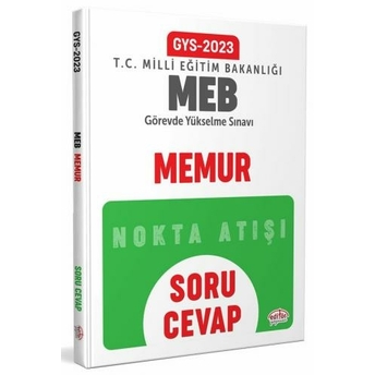 Editör Yayınları 2023 Milli Eğitim Bakanlığı Memur Gys Soru-Cevap Komisyon