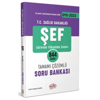 Editör Yayınları 2023 T.c. Sağlık Bakanlığı Şef Tamamı Çözümlü Soru Bankası Emin Hüseyin Şahin