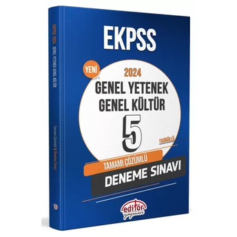 Editör Yayınları 2024 Ekpss Tamamı Çözümlü 5 Deneme Sınavı Komisyon