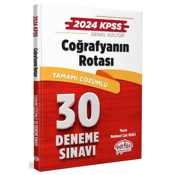 Editör Yayınları 2024 Kpss Coğrafyanın Rotası Tamamı Çözümlü 30 Deneme Komisyon