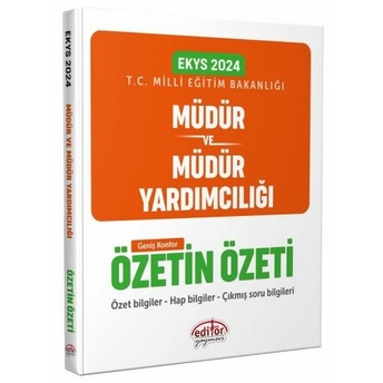 Editör Yayınları 2024 Meb Ekys Müdür Ve Müdür Yardımcılığı Özetin Özeti Komisyon