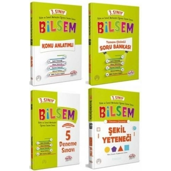 Editör Yayınları 3. Sınıf Bilsem Hazırlık Kitapları 4 Lü Set Komisyon