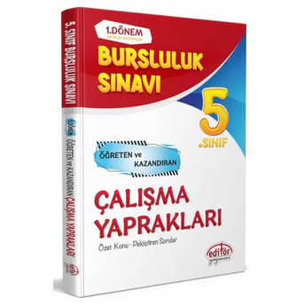 Editör Yayınları 5. Sınıf 1. Dönem Bursluluk Sınavı Soru-Cevap Komisyon