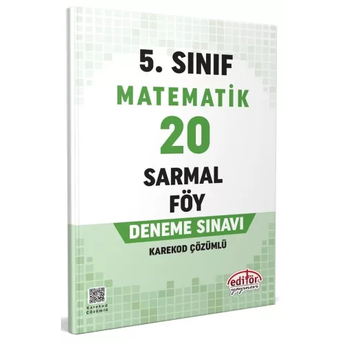 Editör Yayınları 5. Sınıf Matematik 20 Sarmal Föy Deneme Sınavı Komisyon