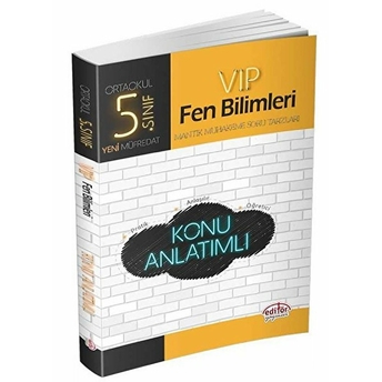 Editör Yayınları 5. Sınıf Vip Fen Bilimleri Konu Anlatımlı