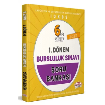 Editör Yayınları 6. Sınıf 1. Dönem Bursluluk Sınavı Soru Bankası Komisyon