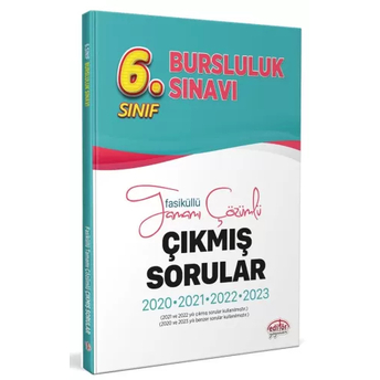 Editör Yayınları 6. Sınıf Bursluluk Çıkmış Sorular Ve Çözümleri Komisyon