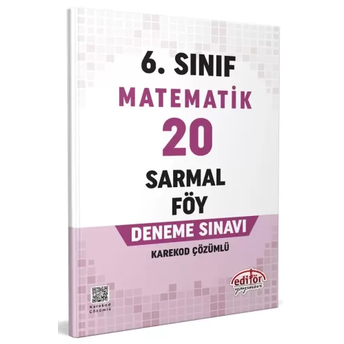 Editör Yayınları 6. Sınıf Matematik 20 Sarmal Föy Deneme Sınavı Komisyon