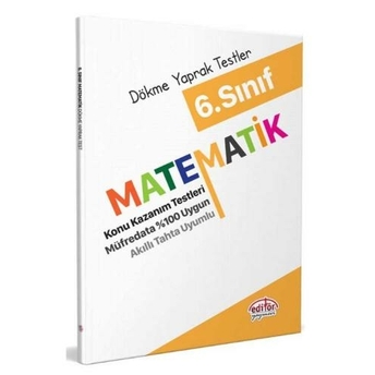 Editör Yayınları 6. Sınıf Matematik Konu Kazanım Testleri Komisyon