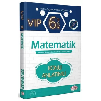 Editör Yayınları 6. Sınıf Matematik Vıp Hızlı Konu Anlatımlı Komisyon