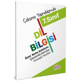 Editör Yayınları 7. Sınıf Dil Bilgisi Özet Konu Anlatımı Komisyon