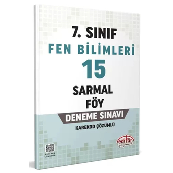 Editör Yayınları 7. Sınıf Fen Bilimleri 15 Sarmal Föy Deneme Sınavı Komisyon