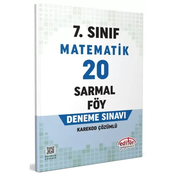 Editör Yayınları 7. Sınıf Matematik 20 Sarmal Föy Deneme Sınavı Komisyon