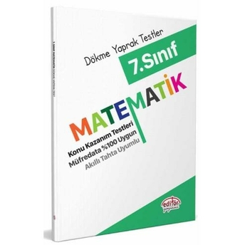 Editör Yayınları 7. Sınıf Matematik Konu Kazanım Testleri Komisyon