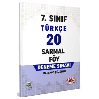 Editör Yayınları 7. Sınıf Türkçe 20 Sarmal Föy Deneme Sınavı Komisyon