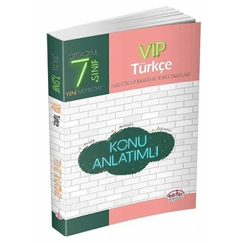 Editör Yayınları 7. Sınıf Vip Türkçe Konu Anlatımlı