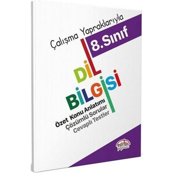 Editör Yayınları 8. Sınıf Dil Bilgisi Özet Konu Anlatımı Komisyon