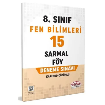 Editör Yayınları 8. Sınıf Fen Bilimleri 15 Sarmal Föy Deneme Sınavı Komisyon