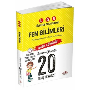 Editör Yayınları 8. Sınıf Lgs Fen Bilimleri Tamamı Çözümlü 20 Deneme Sınavı