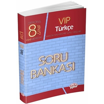 Editör Yayınları 8. Sınıf Lgs Vip Türkçe Soru Bankası