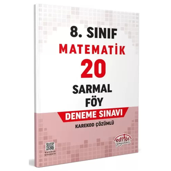 Editör Yayınları 8. Sınıf Matematik 20 Sarmal Föy Deneme Sınavı Komisyon