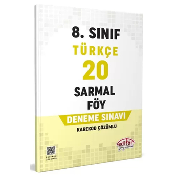 Editör Yayınları 8. Sınıf Türkçe 20 Sarmal Föy Deneme Sınavı Komisyon