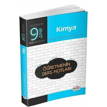 Editör Yayınları 9. Sınıf Kimya Öğretmenin Ders Notları