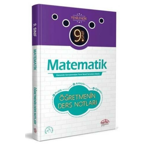 Editör Yayınları 9. Sınıf Matematik Öğretmenin Ders Notları (Yeni)