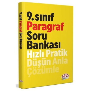 Editör Yayınları 9. Sınıf Paragraf Soru Bankası Komisyon