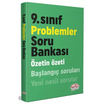 Editör Yayınları 9. Sınıf Problemler Soru Bankası Komisyon