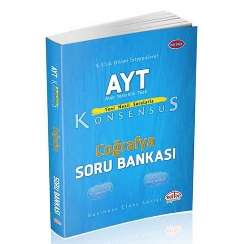 Editör Yayınları Editör Ayt Coğrafya Konsensüs Soru Bankası