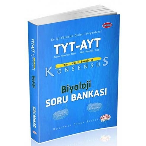 Editör Yayınları Editör Tyt - Ayt Biyoloji Konsensüs Soru Bankası