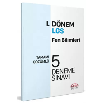 Editör Yayınları Lgs I. Dönem Fen Bilimleri Çözümlü 5 Deneme Sınavı Komisyon