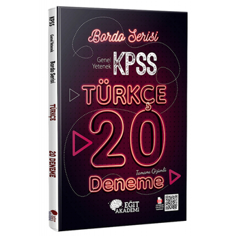 Eğit Akademi 2023 Kpss Türkçe Tamamı Çözümlü 20 Bordo Deneme Sınavı Komisyon