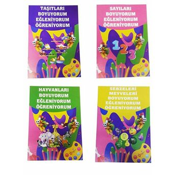 Eğitici Boyama Seti (4 Kitap Takım) Kolektif