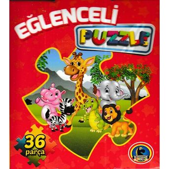 Eğlenceli Puzzle (36 Parça) Kırmızı Kutu